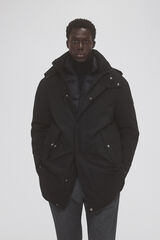 Pedro del Hierro Parka with removable elements Black