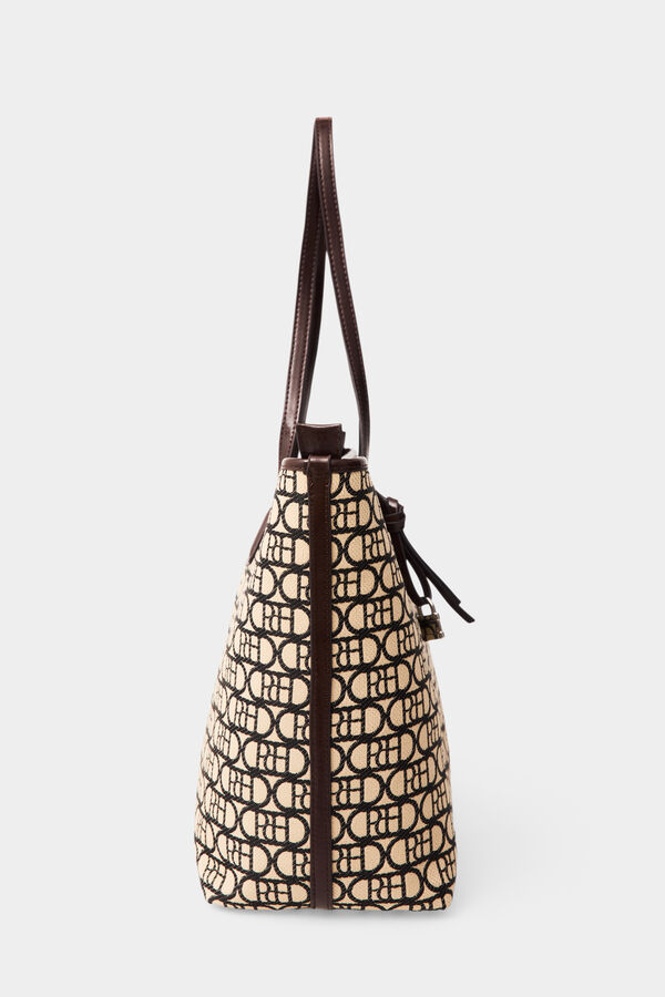 Pedro del Hierro Mala tote bag com logo Beige