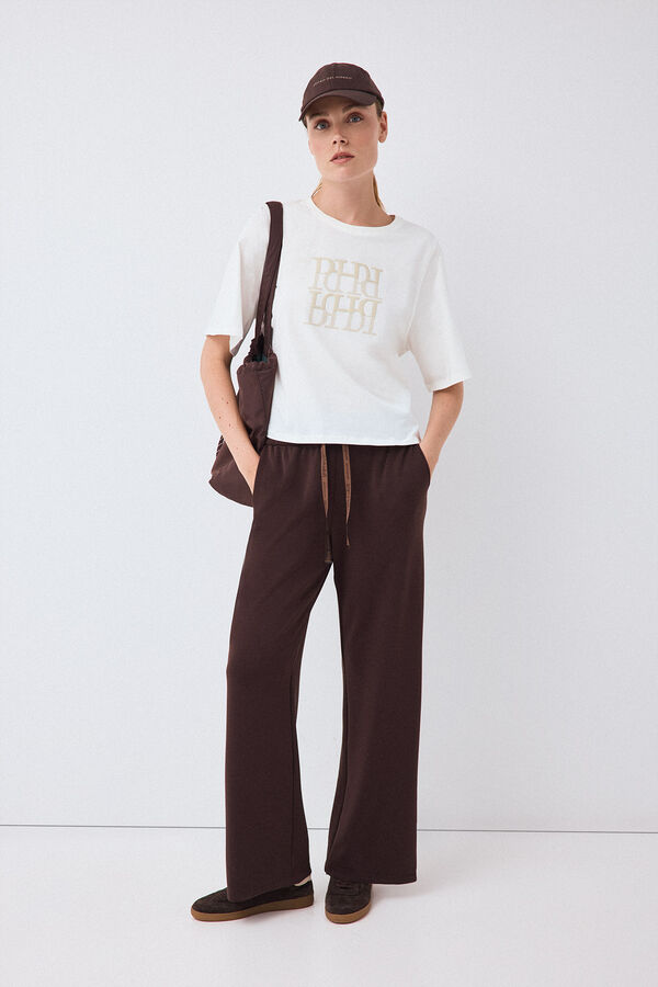 Pedro del Hierro T-shirt oversize activewear logo Branco
