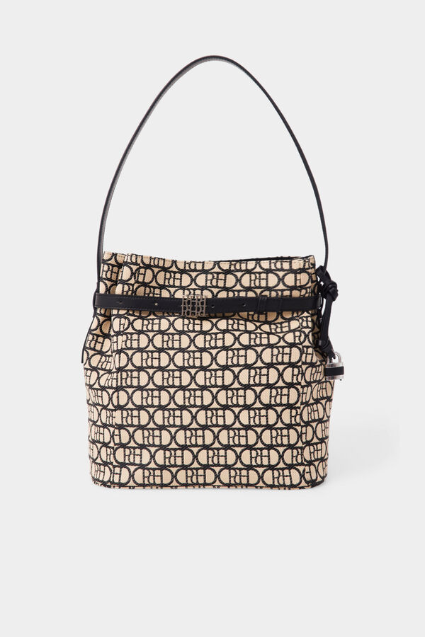 Pedro del Hierro Logo handbag Beige