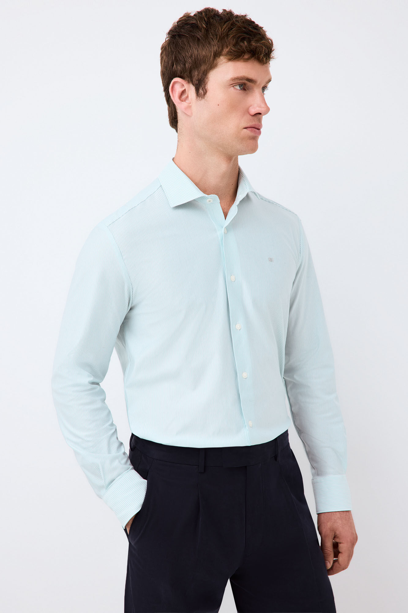 Pedro del Hierro Striped jersey-knit shirt