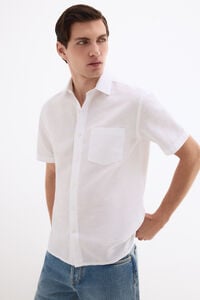 Pedro del Hierro Linen cotton plain shirt