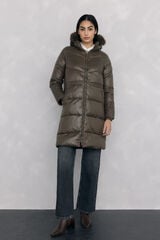 Pedro del Hierro Long hooded parka Grey