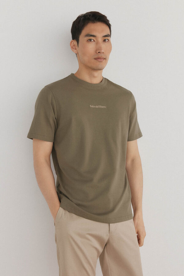 Pedro del Hierro Positional logo t-shirt Green