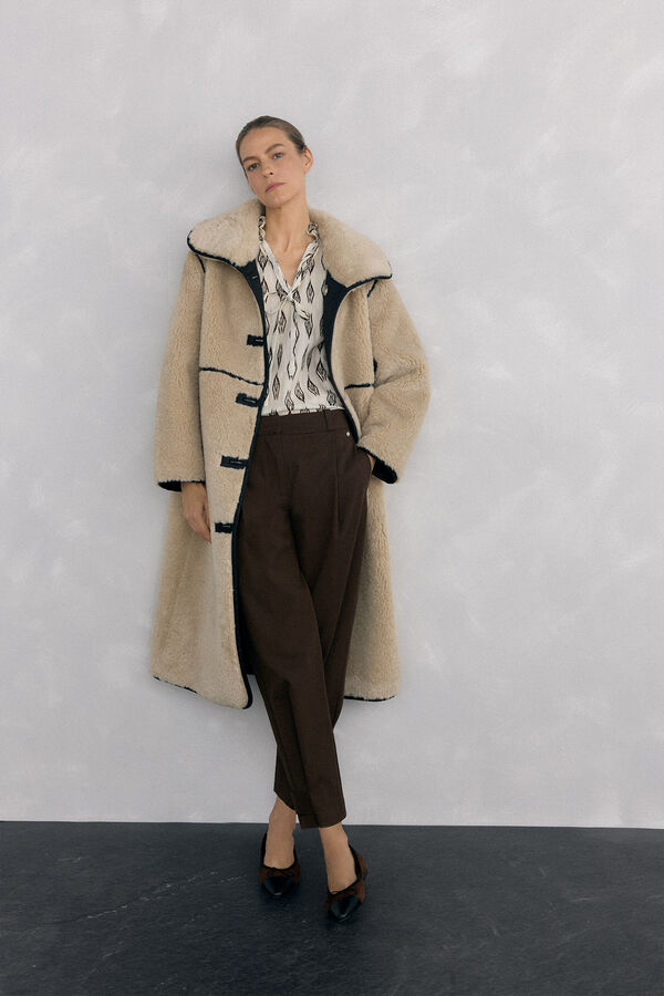 Pedro del Hierro Blusa estampada Marfim