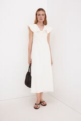 Pedro del Hierro Ruffle midi dress White