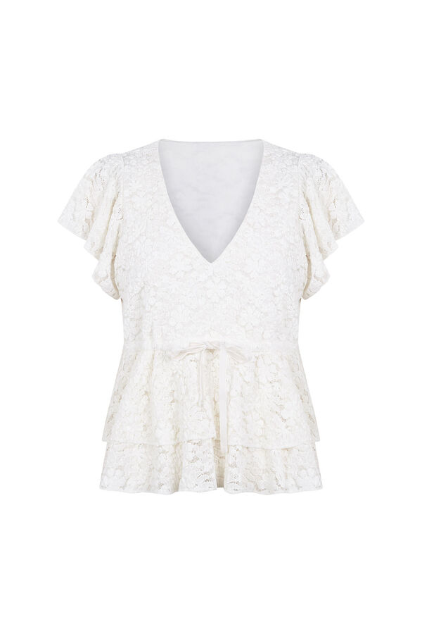 Pedro del Hierro Textured V-neck T-shirt White