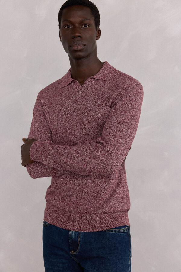 Pedro del Hierro plain twisted polo necklace Burgundy