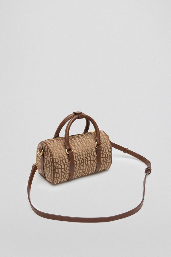 Pedro del Hierro Mini bowling bag logo Brown