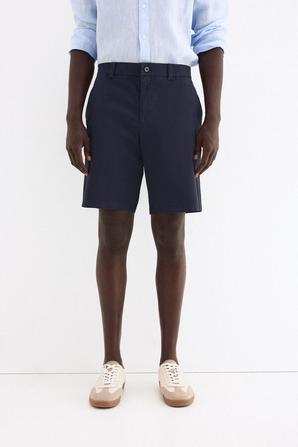 Pedro del Hierro Lightweight elasticated Bermuda shorts Blue