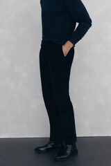 Pedro del Hierro Calça Chino de veludo grossa de regular fit Azul