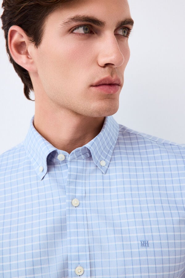 Pedro del Hierro Plaid shirt Blue