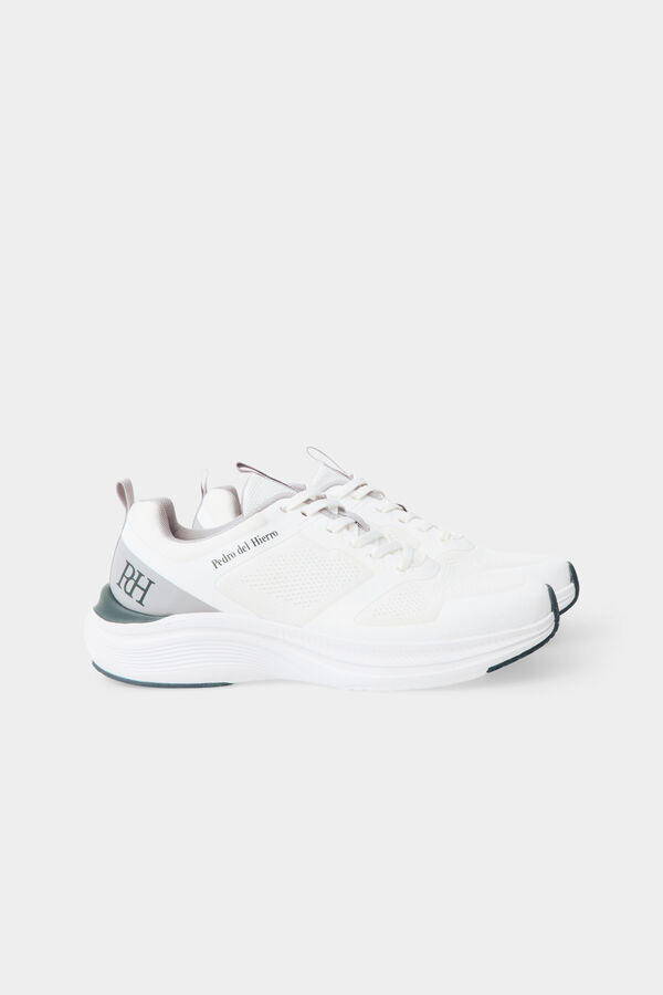 Pedro del Hierro Ultralight fabric lace-up sneaker White