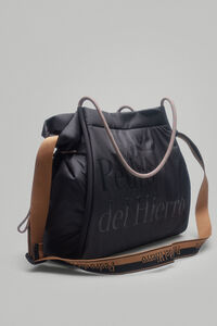 Pedro del Hierro Quilted nylon active bag with logo   Black