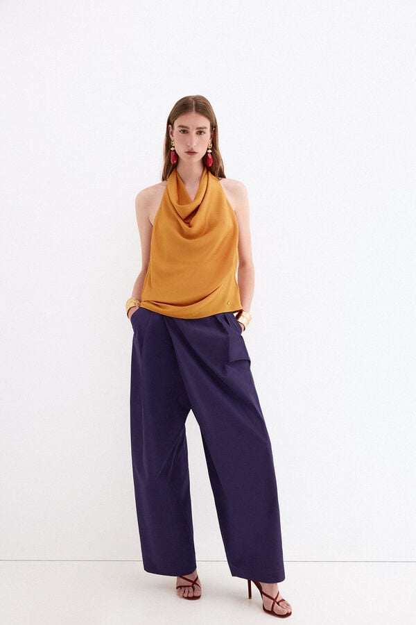 Pedro del Hierro Top halter desfile Amarelo