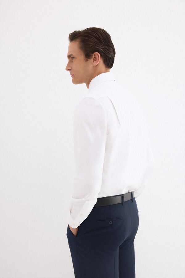 Pedro del Hierro Plain non-iron stain-resistant dress shirt White