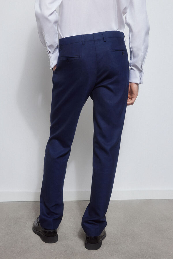 Pedro del Hierro Checked tailored fit trousers Blue