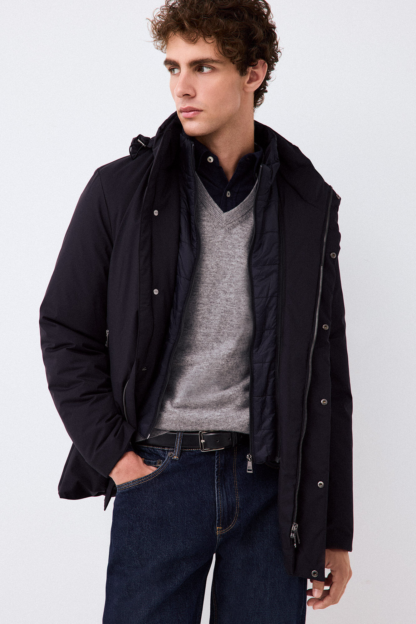 Pedro del Hierro Long technical parka