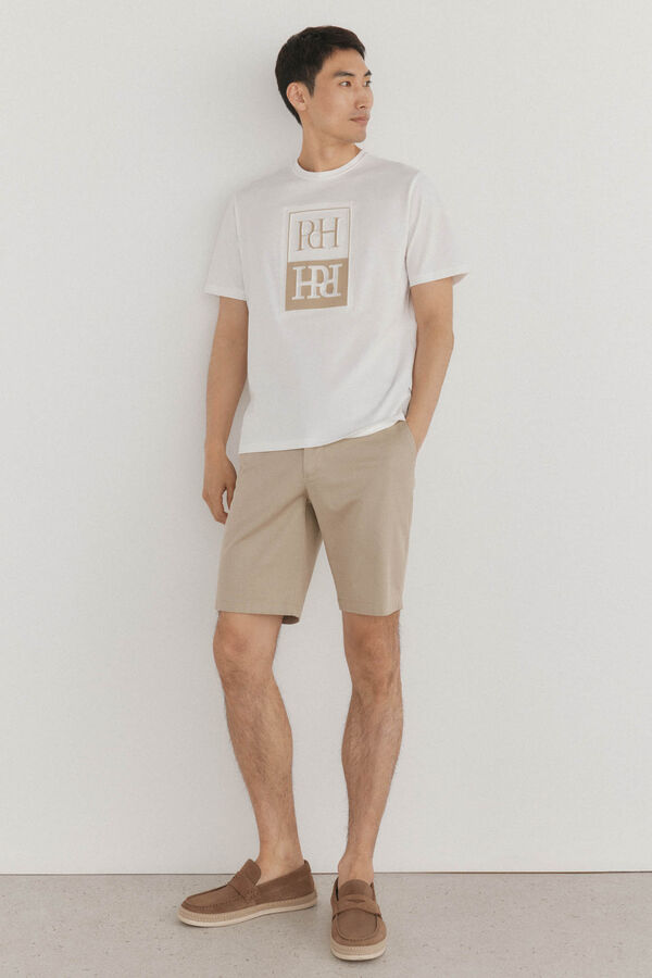 Pedro del Hierro Relief logo T-shirt White