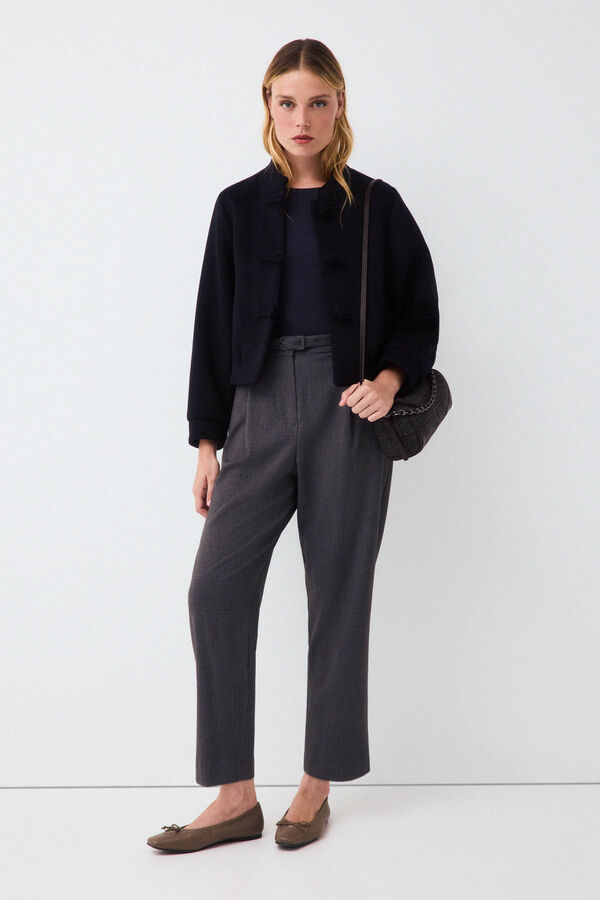 Pedro del Hierro Trousers with belt Grey