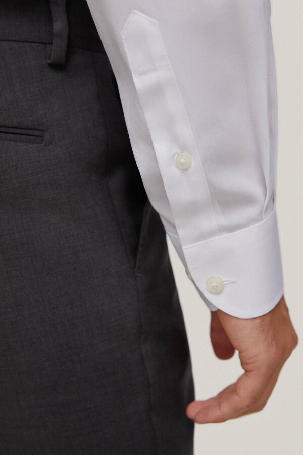 Pedro del Hierro Camisa vestir popelin liso non iron + antimanchas White