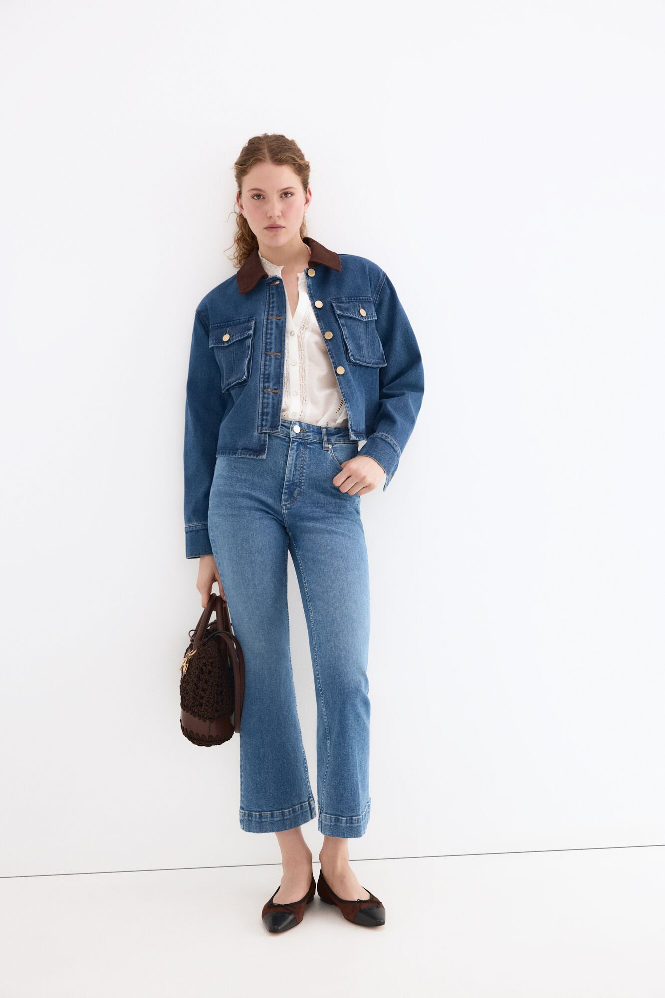 Pedro del Hierro Push-up flare cropped jeans