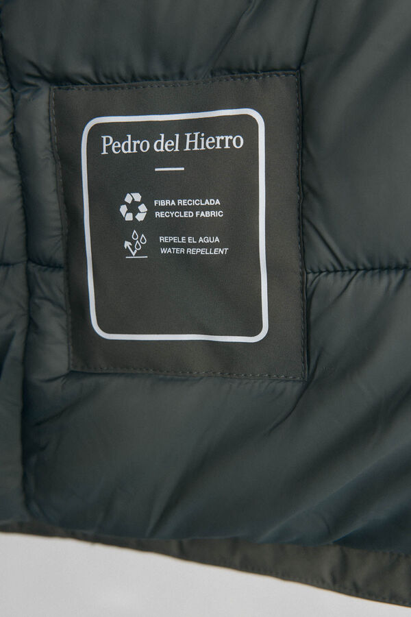Pedro del Hierro Long parka with hood and views Green