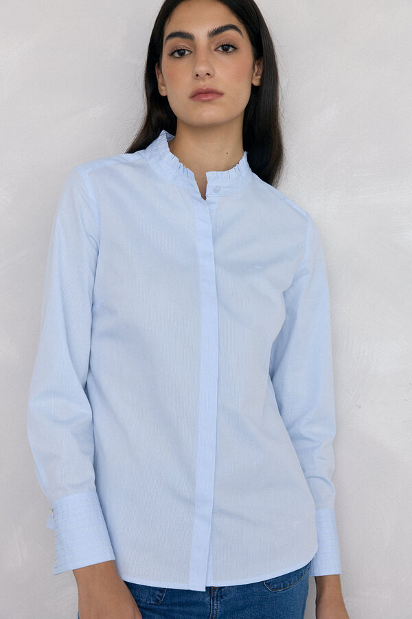 Pedro del Hierro Textured shirt Blue