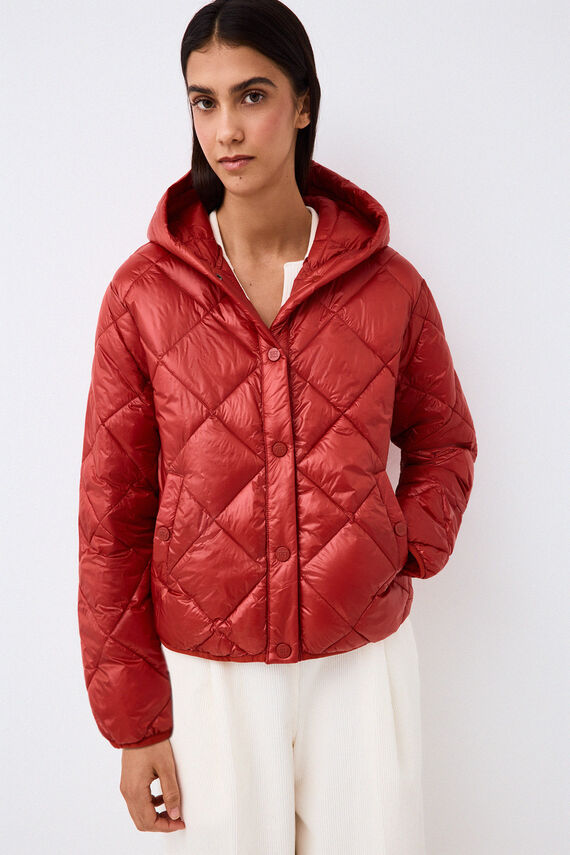 Parka corta capucha