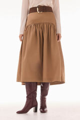 TFP by Tamara Falcó Falda tafeta abullonada Beige