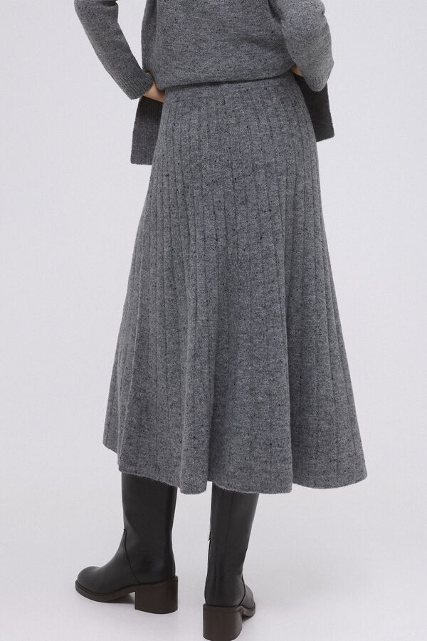 Pedro del Hierro Fantasy quality ribbed skirt Grey