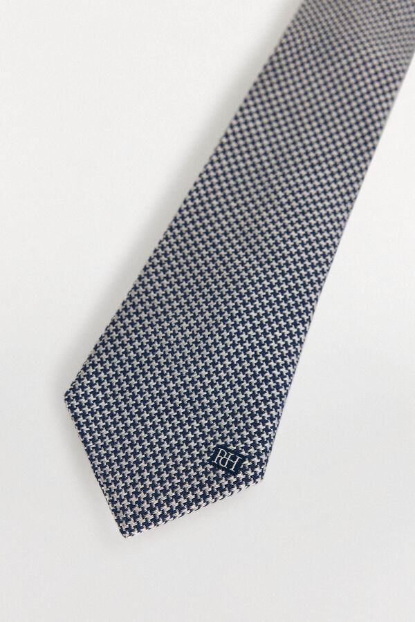 Pedro del Hierro Natural silk tie Grey