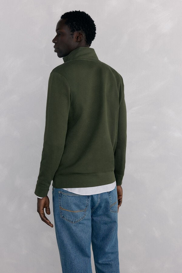 Pedro del Hierro Zip-neck sweatshirt Green