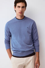 Pedro del Hierro Fine knit premium cotton jumper Blue