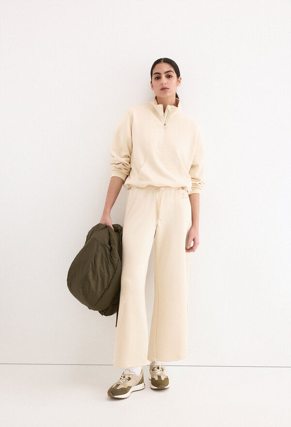 Pedro del Hierro Soft touch neck sweatshirt Beige