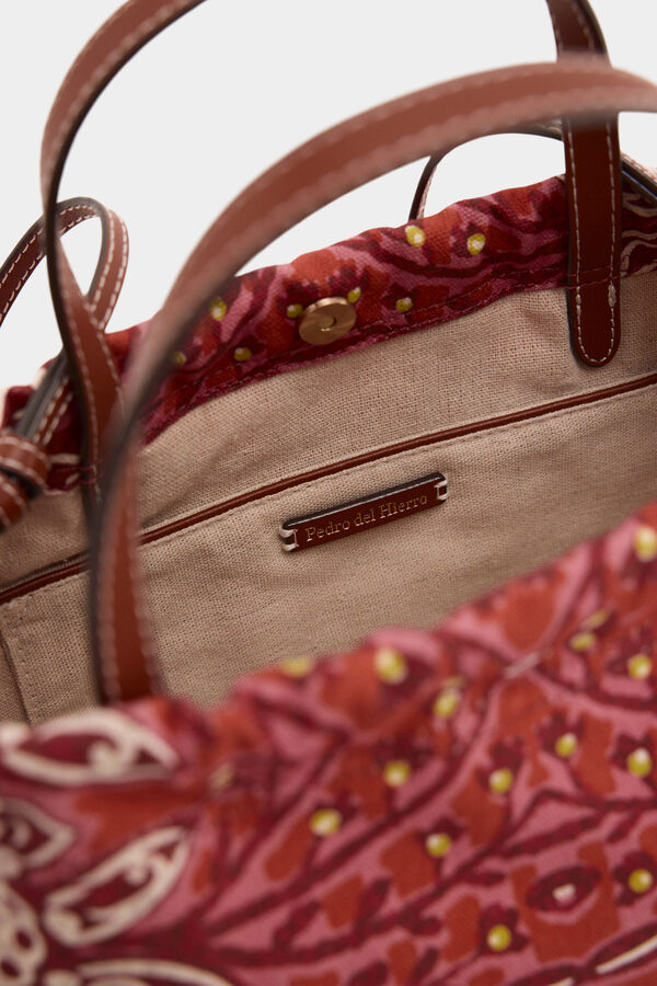 Pedro del Hierro Printed crossbody bag Beige