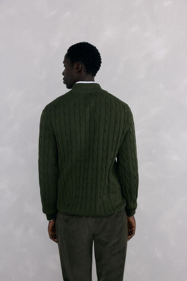 Pedro del Hierro Trucker neck jumper Green