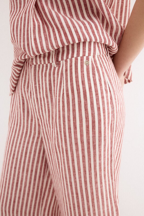 Pedro del Hierro Classic wide flare trousers Pink