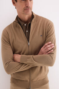 Pedro del Hierro Premium cotton jersey-knit zip fastening cardigan