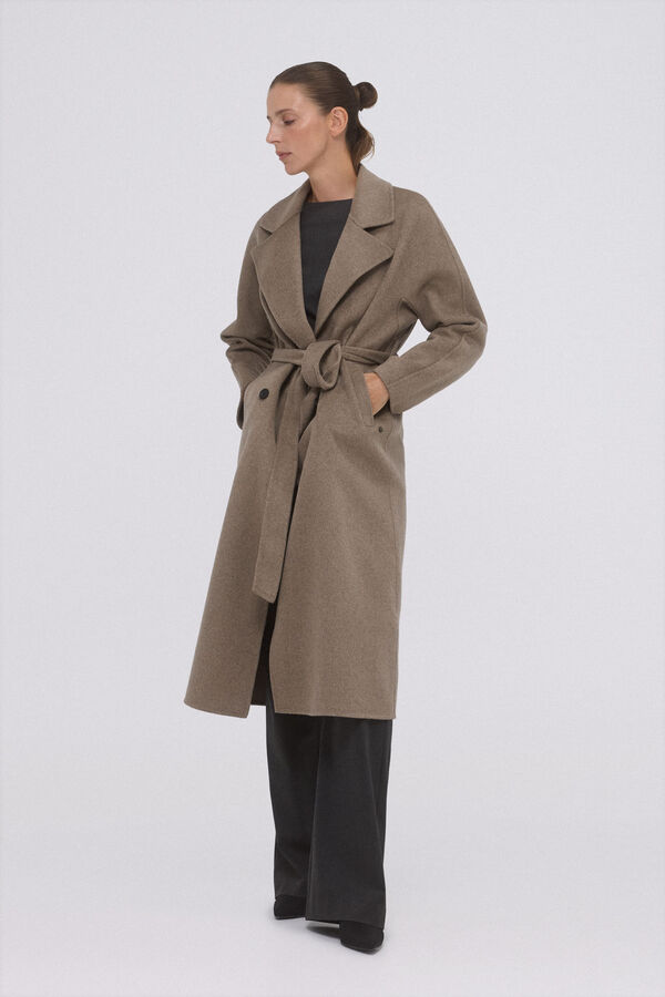 Pedro del Hierro Abrigo bat&iacute;n doubleface Gris