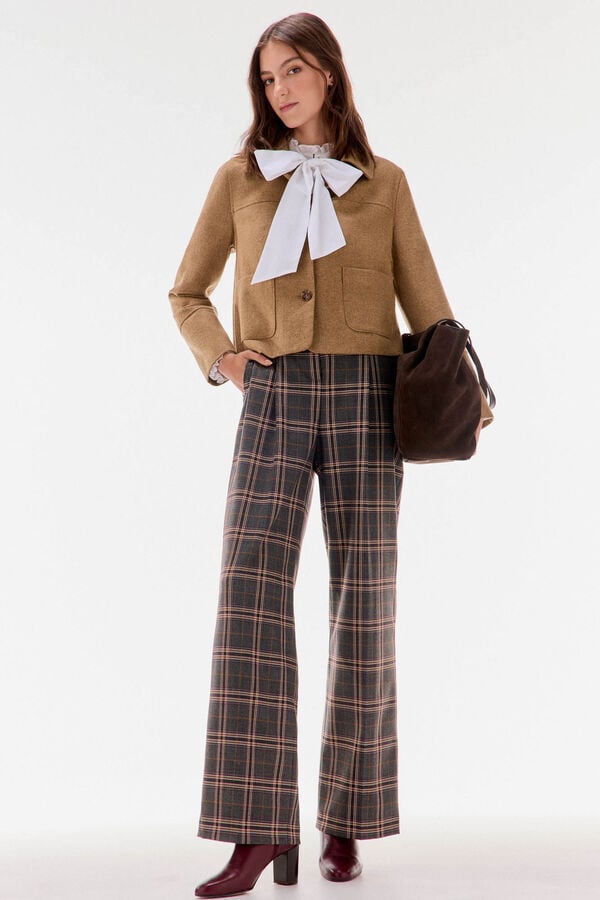 TFP by Tamara Falcó Herringbone jacket Beige