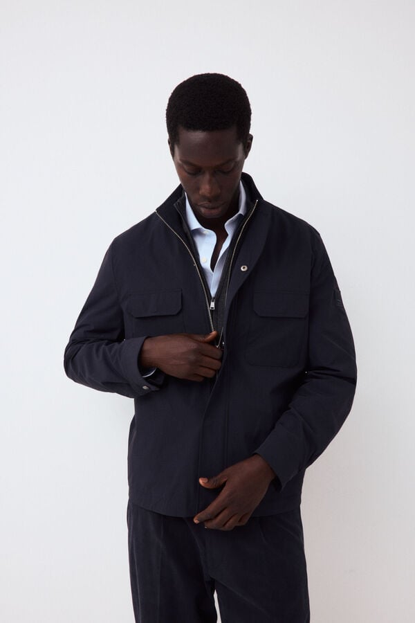 Pedro del Hierro Technical overshirt Blue