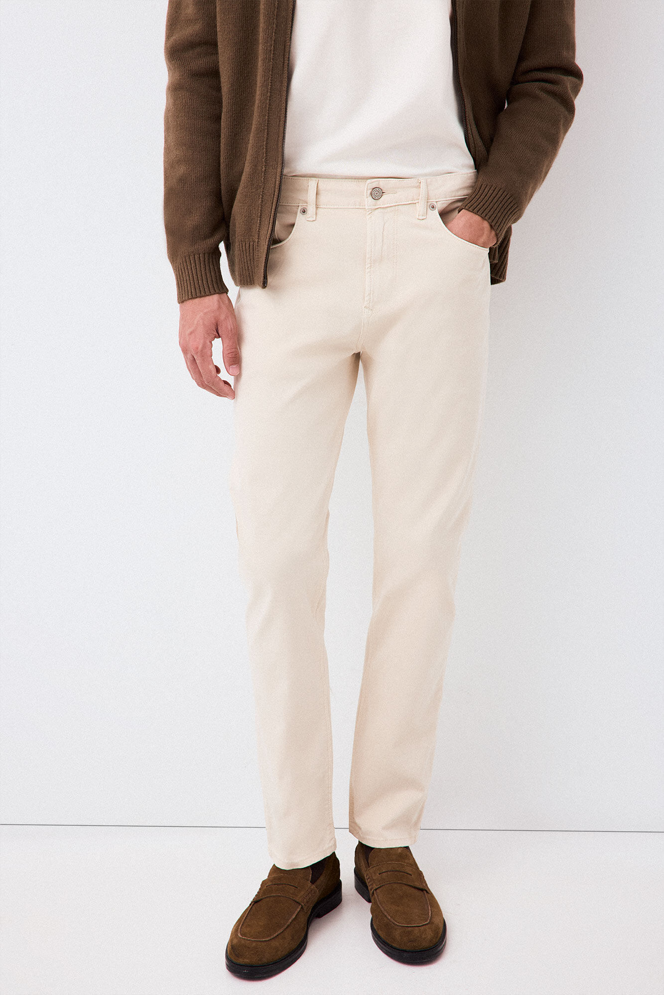 Pedro del Hierro Colour slim fit 5 pocket trousers