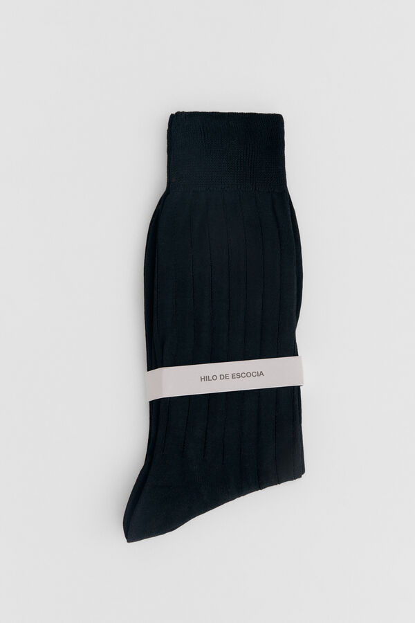 Pedro del Hierro Plain dress socks Black