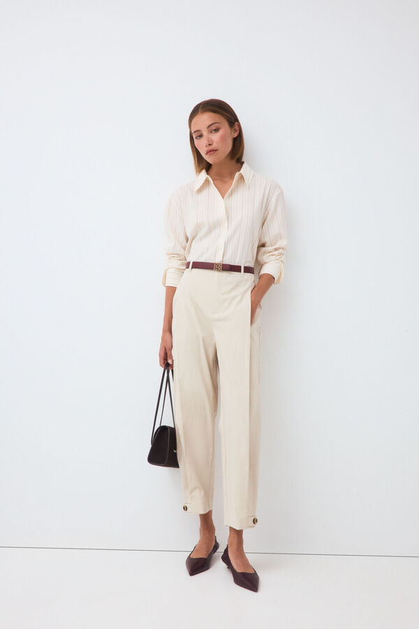 Pedro del Hierro Cal&ccedil;a casual crua Ecru