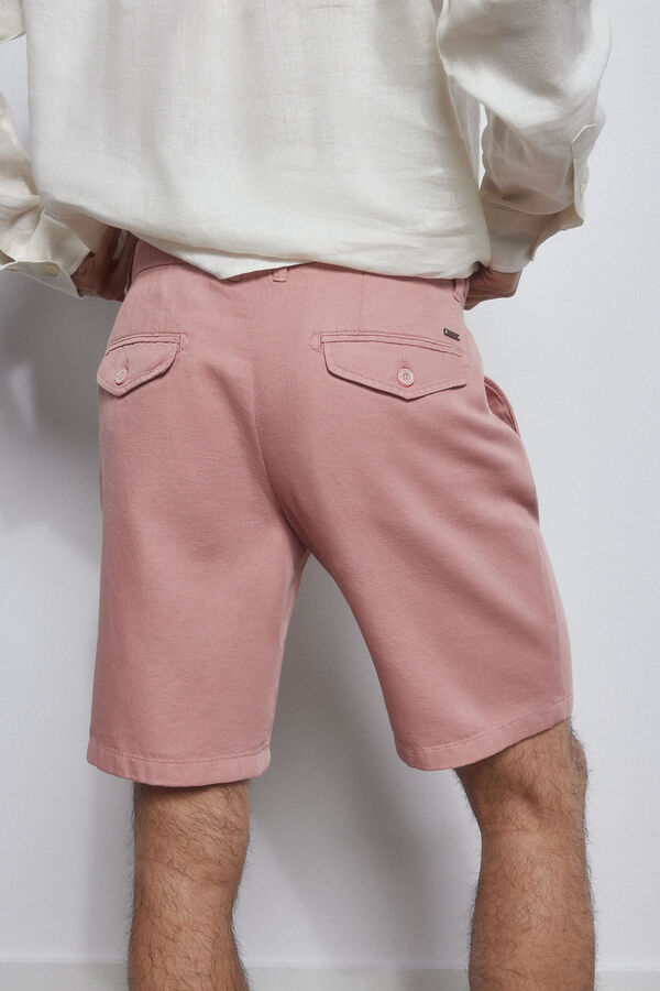 Pedro del Hierro Premium Flex chino-style Bermuda shorts  Pink