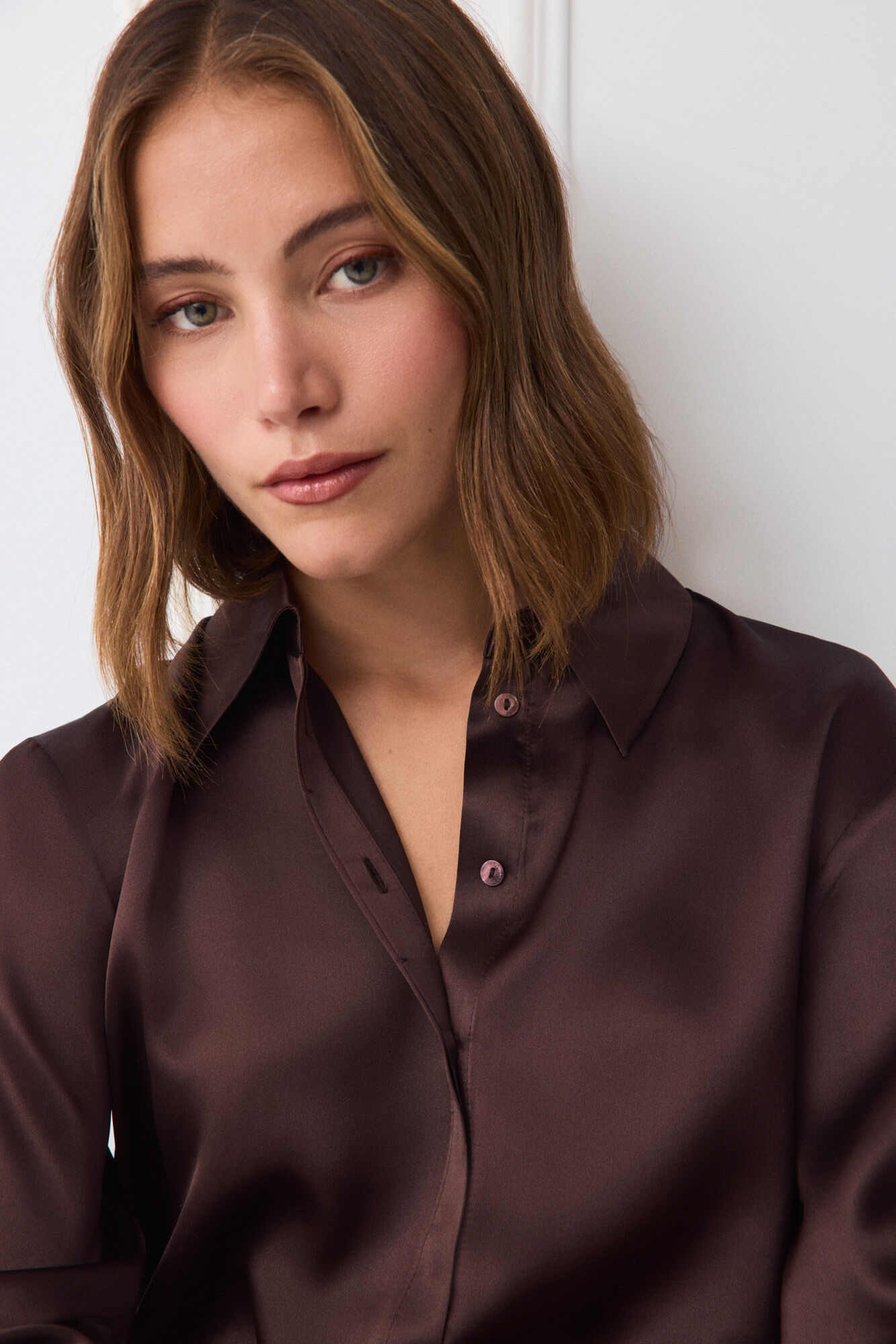 TFP by Tamara Falc&oacute; Plain silk shirt