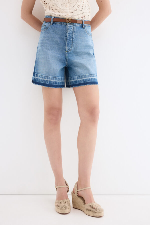 Pedro del Hierro Denim shorts Blue