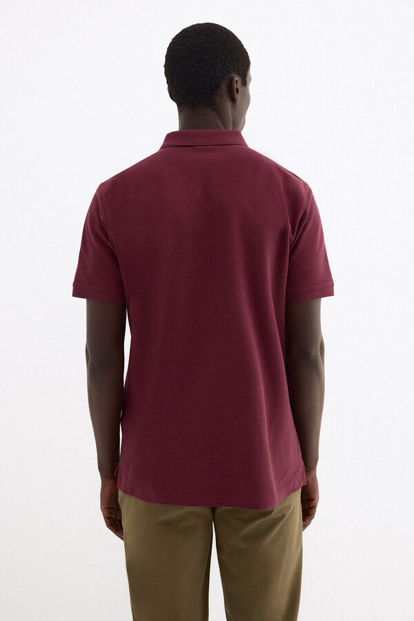 Pedro del Hierro Basic piqu&eacute; polo shirt Burgundy