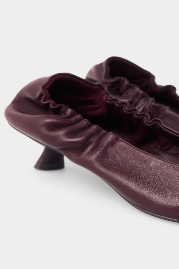Pedro del Hierro Leather kitten heel Burgundy